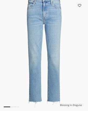 MOTHER mid rise dazzler ankle fray